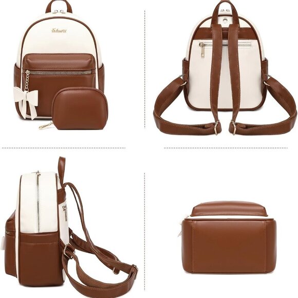 Women’s Leather Backpack Small Crossbody Cute Travel Daypack with Wallet main image 5